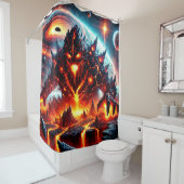 Lava Monster Duschvorhang (Beispiel)