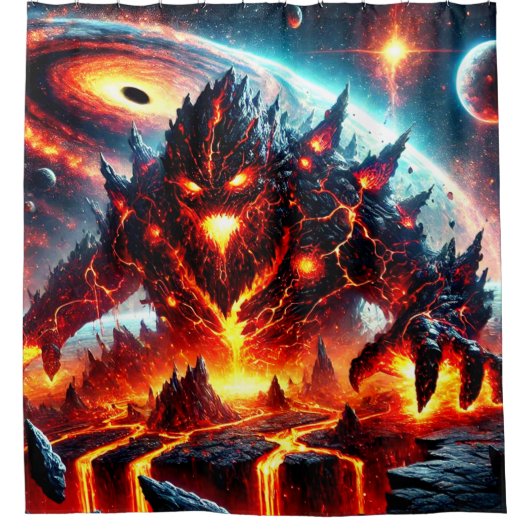 Lava Monster Duschvorhang (Vorderseite)