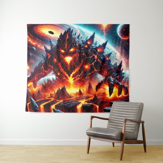Lava Monster Wandteppich (Beispiel (Horizontal))