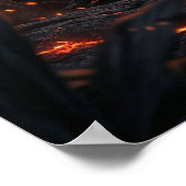 Lava Panther Vulkan Dschungel Poster (Ecke)