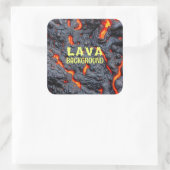 Lava Quadratischer Aufkleber (Tasche)