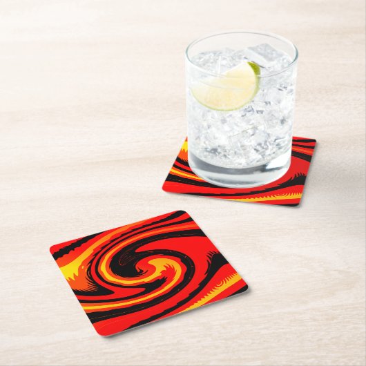 Lava Rechteckiger Pappuntersetzer (Vor Ort)