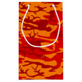 Lava Red Camouflage Kleine Geschenktüte (Rückseite)