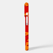 Lava Red Camouflage mit benutzerdefiniertem Text Case-Mate iPhone Hülle (Rückseite / Links)