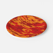 Lava Red Camouflage Pappteller (Schrägansicht)