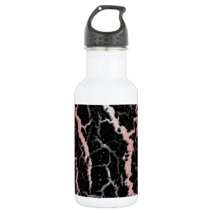Lava (Risse) - Weiß/Koralle Edelstahlflasche