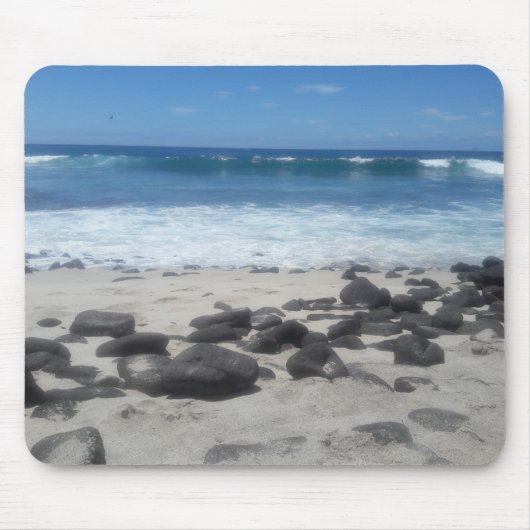 Lava Rock Beach Ocean Waves Mouse Pad Mousepad (Vorne)