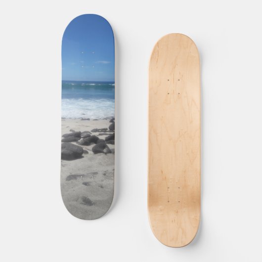Lava Rock Beach Ocean Waves Skateboard (Vorderseite)