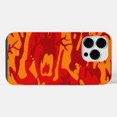 Lava-Rot-Tarnmuster iPhone Hülle (Rückseite (Horizontal))