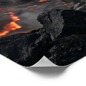 Lava-Schädel-Widder-Hochländer Poster (Ecke)