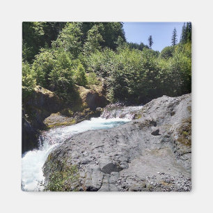 Lava-Schlucht-Wasserfall-Foto Magnet