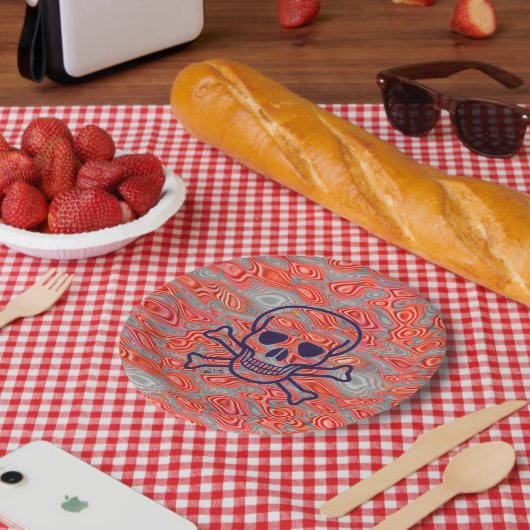 Lava Skull Papier Teller (Picknick)