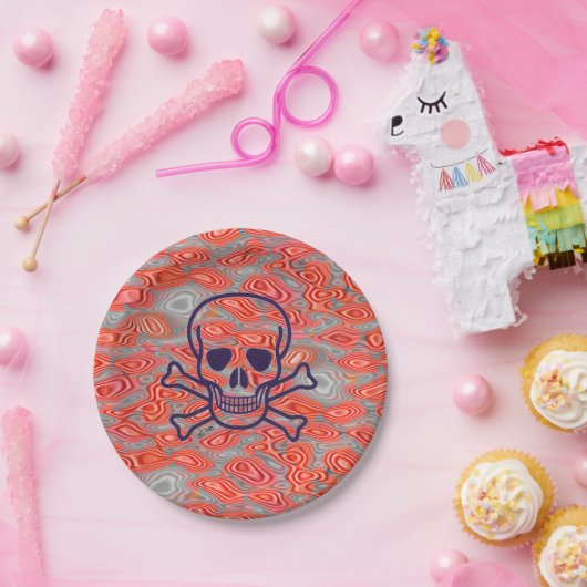 Lava Skull Papier Teller (Party)
