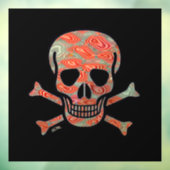 Lava Skull schwarz sq Fensterklemme Vorderstock Fensteraufkleber (Blatt 3)