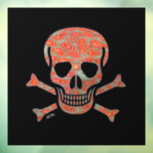 Lava Skull schwarz sq lg Fenster Klammern Rückstas Fensteraufkleber (Blatt 3)