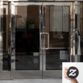 Lava Skull schwarz sq lg Fensterklemme Vorderstock Fensteraufkleber (Büro Tür)