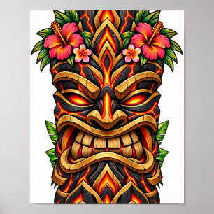 Lava Stone Tiki Poster