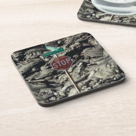 Lava Stopp Foto Untersetzer (Linke Seite)