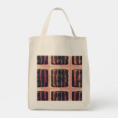 Lava Stripe Öko Lebensmittelgeschäft Tasche (Rückseite)