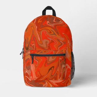 Lava Swirl Bedruckter Rucksack
