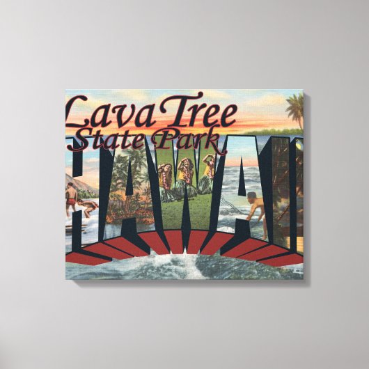 Lava Tree Staat Park, Hawaii Leinwanddruck (Vorderseite)