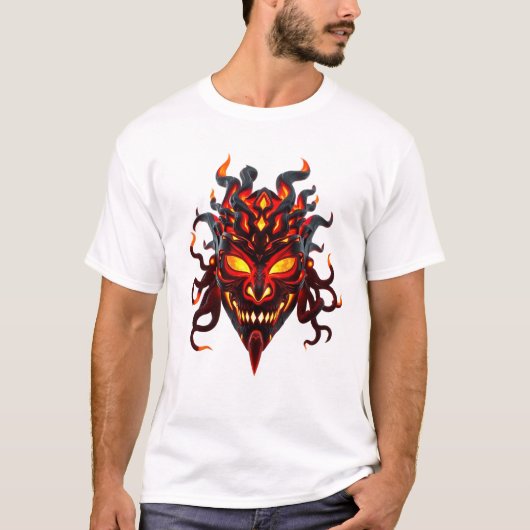 Lava Tribal Face Art T - Shirt (Vorderseite)