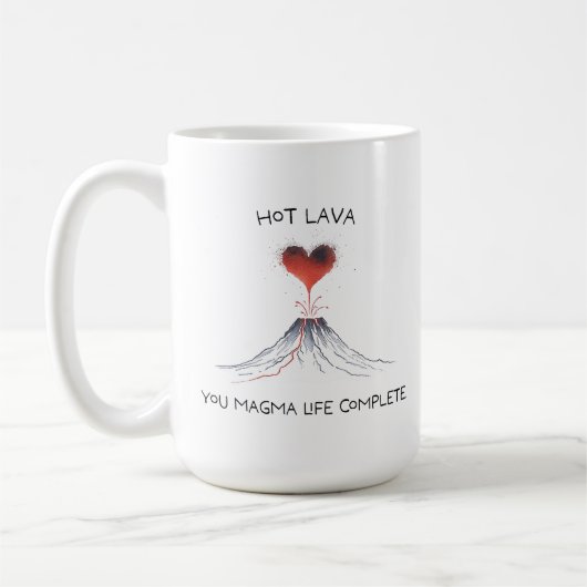 Lava/U Magma Life Vollständig - Niedliche Geologie Kaffeetasse (Links)
