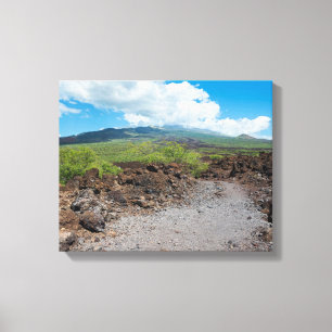 Lava und Berglandschaft entlang des Hoapili-Weges Leinwanddruck