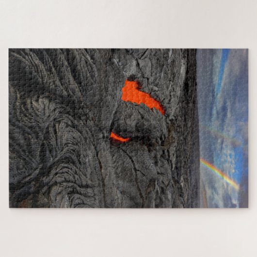 Lava und Rainbow im Hawaii-Nationalpark Puzzle (Horizontal)