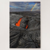 Lava und Rainbow im Hawaii-Nationalpark Puzzle (Vertikal)