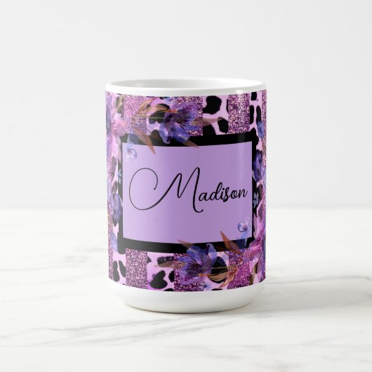 Lava- und rosa Leopardenmuster Kaffeetasse (Mittel)
