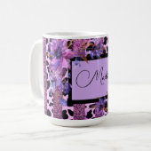 Lava- und rosa Leopardenmuster Kaffeetasse (Vorderseite Links)