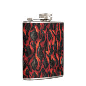 Lava und Vulkangesteine | Vulkanmagma-Muster Flachmann (Rechts)