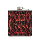 Lava und Vulkangesteine | Vulkanmagma-Muster Flachmann (Rückseite)