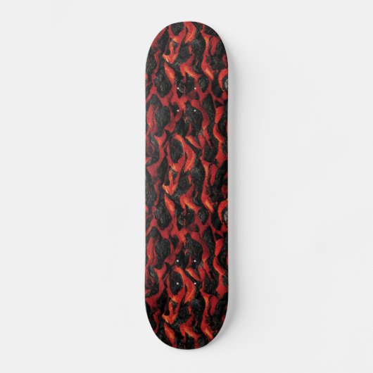 Lava und Vulkangesteine | Vulkanmagma-Muster Skateboard (Vorderseite)