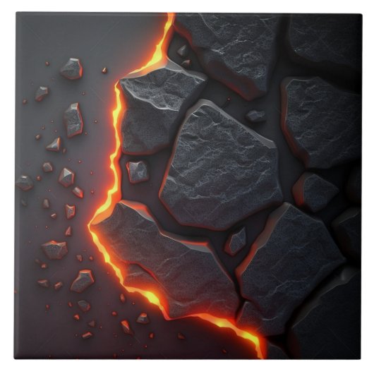 Lava und Vulkanstein Keramik Tile Fliese (Vorderseite)