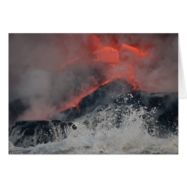 Lava verschüttet ins Meer (Vorderseite (Horizontal))