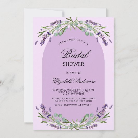 Lava violett lila Brautparty Einladung (Vorderseite)