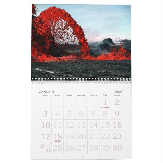 Lava-Vulkan-Wandkalender Kalender (Jan 2027)