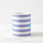 Lava White Stripes Monogramm Kaffeetasse (Mittel)