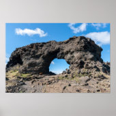 Lava window at Dimmuborgir, Myvatn area - Iceland Poster (Vorne)