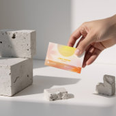 Lava Yellow Gradient Card for Nail Techs & Salons Visitenkarte