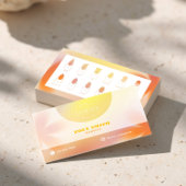 Lava Yellow Gradient Card for Nail Techs & Salons Visitenkarte