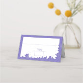 Lavader Purple Blumen Platzkarte (Rückseite)