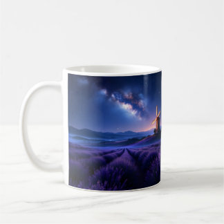 Lavafeld-Windmühle unter dem sternenklaren Nachthi Kaffeetasse