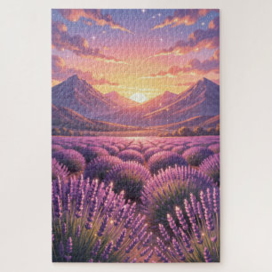 Lavafeldfeld Sonnenuntergang Puzzle