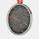 Lavahintergrund Ornament Aus Metall (Links)