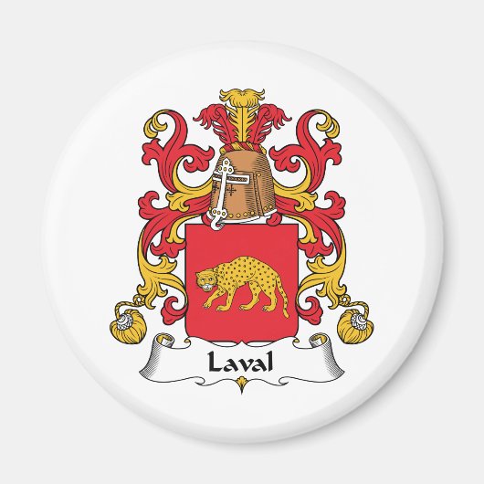 Laval Familienwappen Magnet (Vorne)
