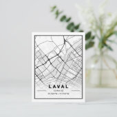 Laval Quebec Canada Travel City Map Postkarte (Stehend Vorderseite)