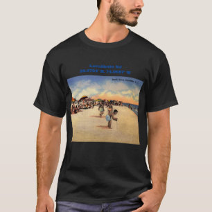 Lavallette NJ Kartenkoordinaten im Vintage-Stil T-Shirt